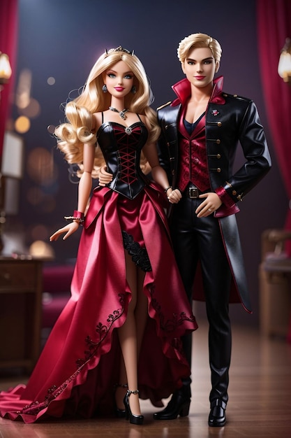 Barbie e Ken indossano un costume di vampiro