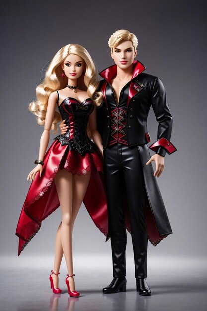 Barbie e Ken indossano un costume di vampiro