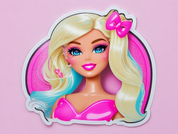 Barbie faccia carina sullo sfondo