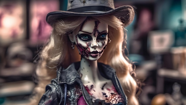 Barbie giocattolo nello Zombie