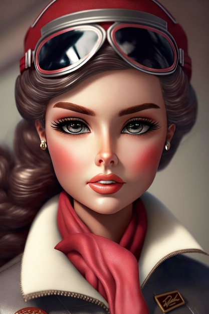 Barbie in stile aviatore