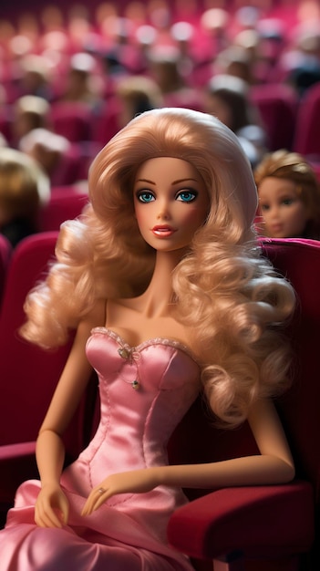 Barbie nel cinema immagine realistica con molti dettagli