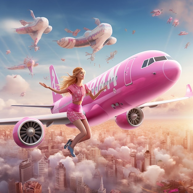 Barbie's Jetsetter Adventure Vola in alto con l'aeroplano di Barbie