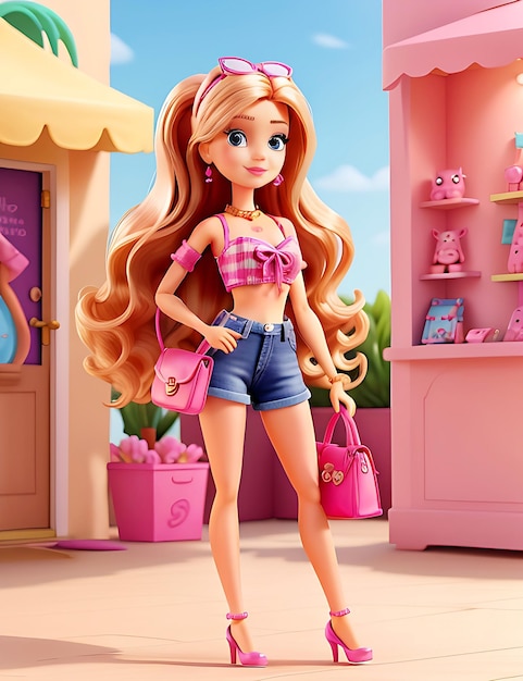 Barbie su Summer Trendy Outfit Generato dall'IA