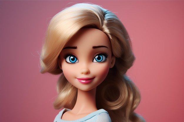 Barbie viso carino su