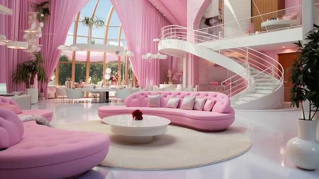 Barbie World House rosa con un lussuoso Genera AI