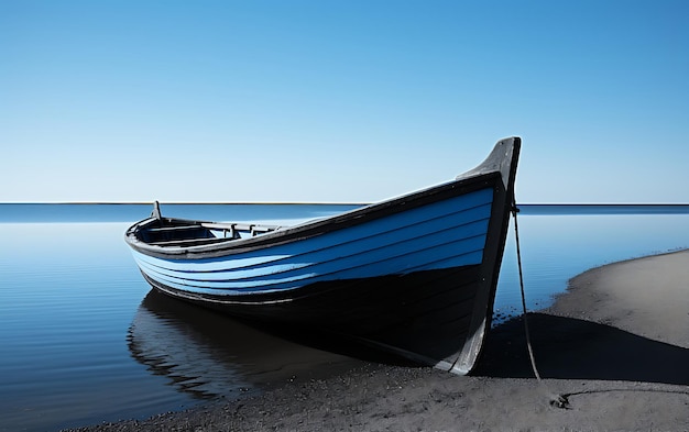 barca bianca e nera sull'acqua