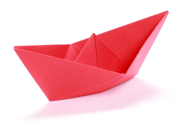Barca di carta rossa