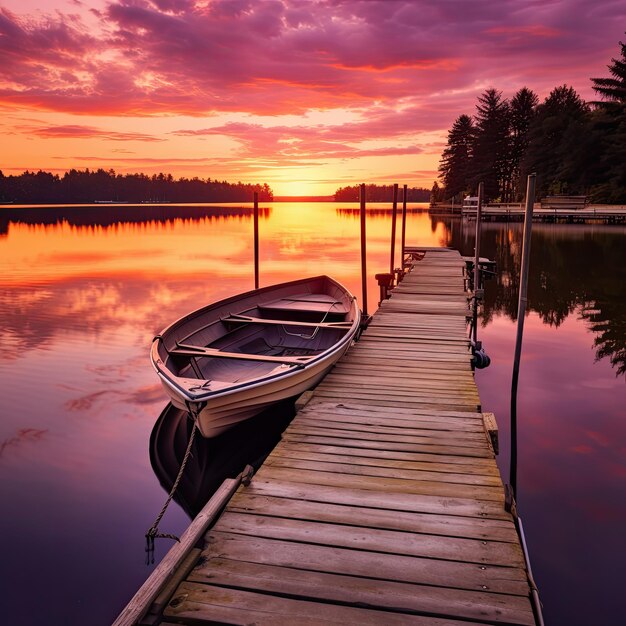 Barca in un tramonto