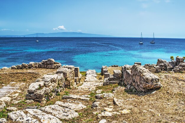 Barche dalla costa di Tharros Sardegna