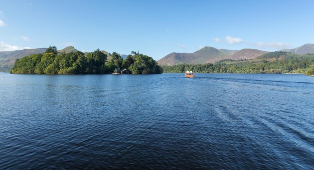 Barche su Derwent Water nel distretto dei laghi