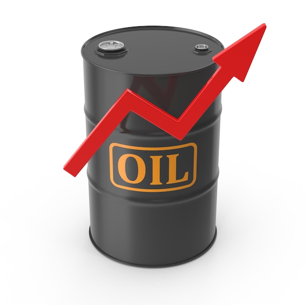 Barile Di Petrolio E Freccia Neri