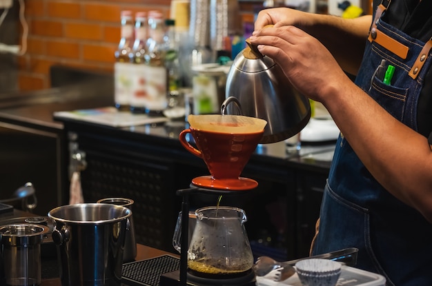 Barista Making Drip Coffee