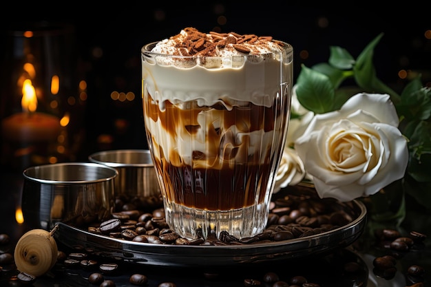 Baristi innovativi mescolano il cappuccino in cocktail esclusivi generativa IA