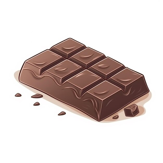 Barretta di cioccolato con cioccolatine a terra generativa ai
