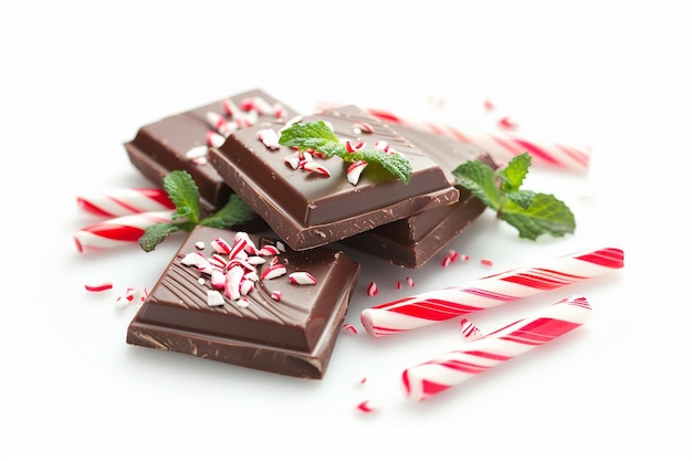 Barrette di cioccolato alla menta con ricchezza di menta e waffle