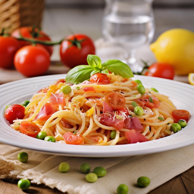 Barrette di spaghetti salate Un delizioso piatto da pranzo con pomodori e salsa