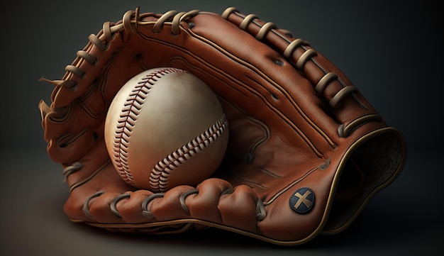 Baseball Glove and Ball