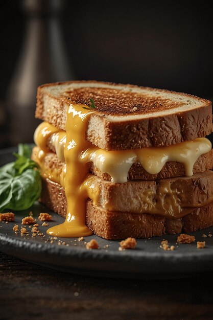 Basil Tomato Grilled Cheese Una sinfonia di Gooey Melted Cheese