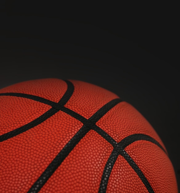 Basket, basket su sfondo nero con spazio per il testo