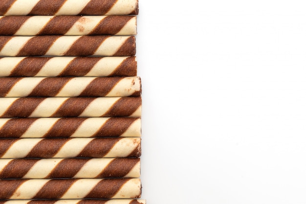 bastoncini di wafer con crema al cioccolato