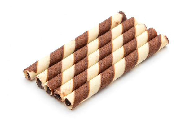 bastoncini di wafer di biscotto con aroma di crema al cioccolato