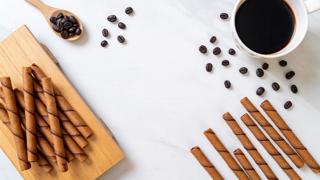 bastoncino di wafer al caffè