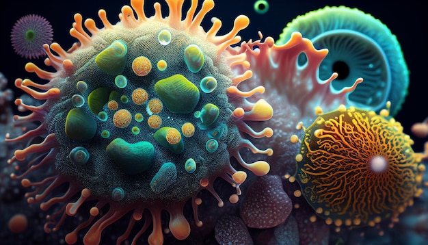 Batteri e virus patogeni Microbi microscopici che causano malattie infettive Infezioni virali e batteriche
