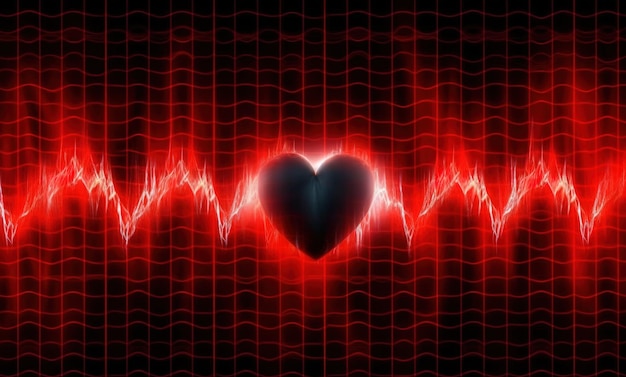 Battito cardiaco astratto o cardiogramma sotto forma di linea, punto e poligono Vettore sonoro di musica digitale