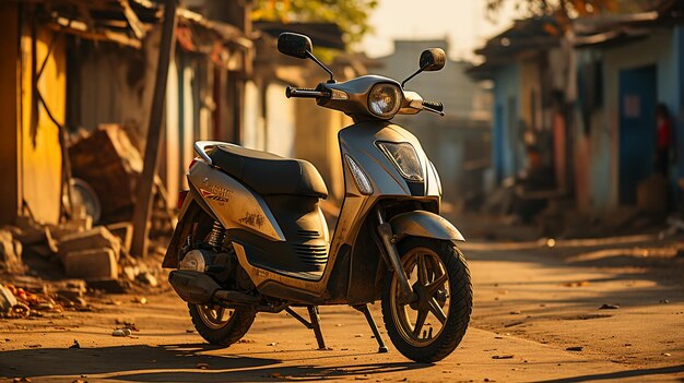 Bawal Haryana India 10 dicembre 2021 Scooty è parcheggiato in strada