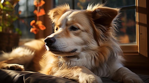 beagle pacifico che riposa su una pillola di peluche