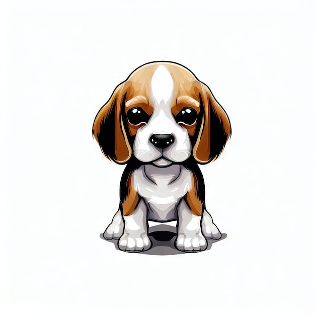 Beagle Pup's Dance with Nature Generative AI