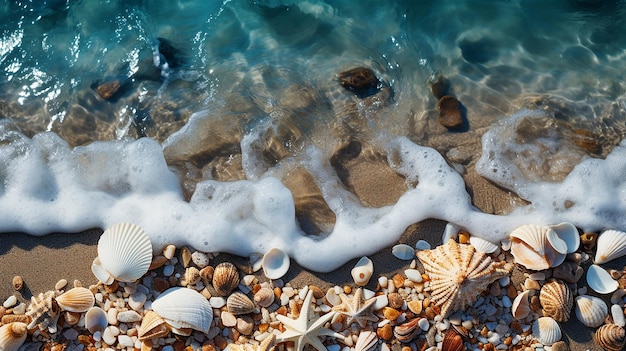 Beatitudine tropicale Vacanza estiva artistica sulla spiaggia sabbiosa