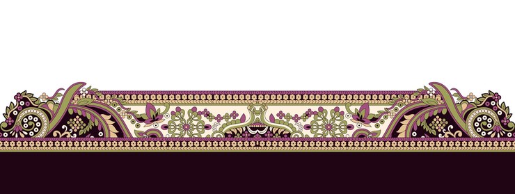 Beautiful abstract baroque ornament motif used to design textile fabric frame pattern interior
