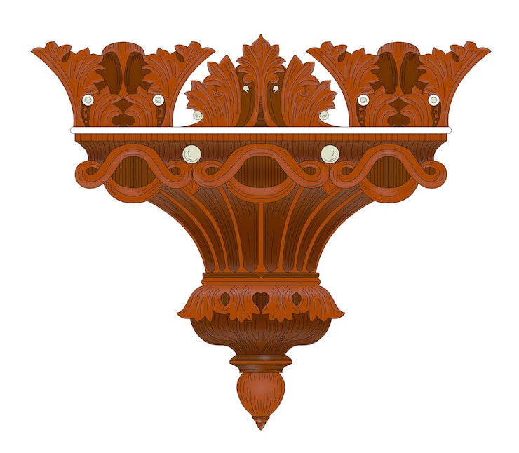 Beautiful abstract baroque ornament motif used to design textile fabric frame pattern interior