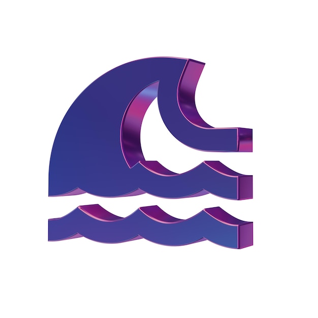 Beautiful abstract illustrations Blue Tsunami symbol icons