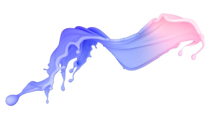 Photo beautiful multi-color splash of liquid or paint. 3d illustration, 3d visualization.