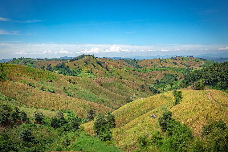 Photo beautiful natural beauty on mountain at nan
