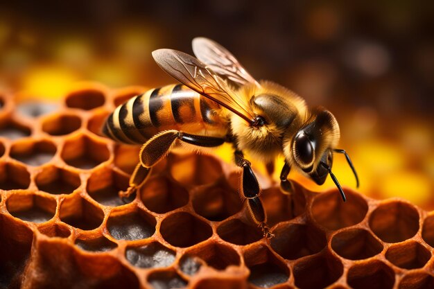 Beehive Symphony Macro Honeycomb Exploration