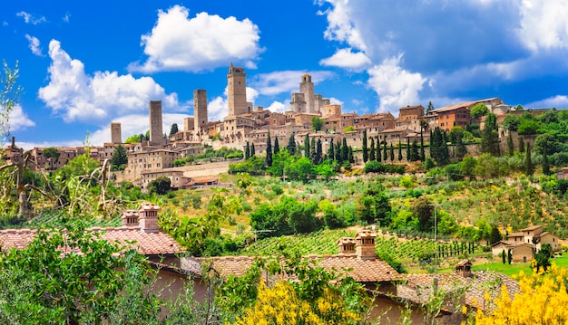 Bei paesaggi dell'Italia. Città medievale di San Gimignano - Toscana