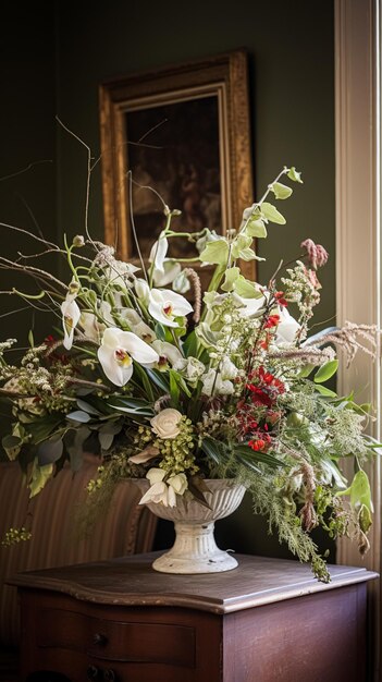 Bel bouquet di fiori in vaso Arranco floreale