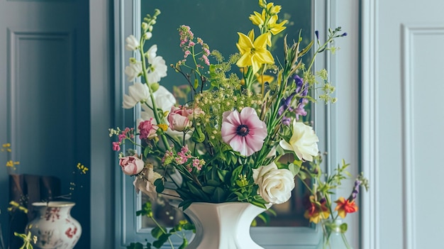 Bel bouquet di fiori in vaso Arranco floreale