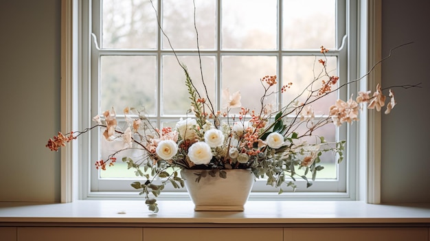 Bel bouquet di fiori in vaso Arranco floreale