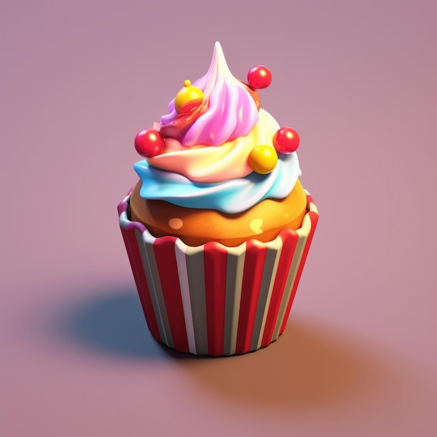 Bel disegno di illustrazione di cupcake