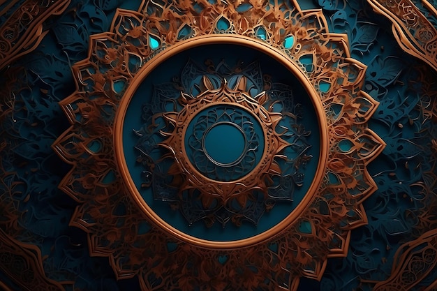 Bel disegno di ramadan kareem con mandala