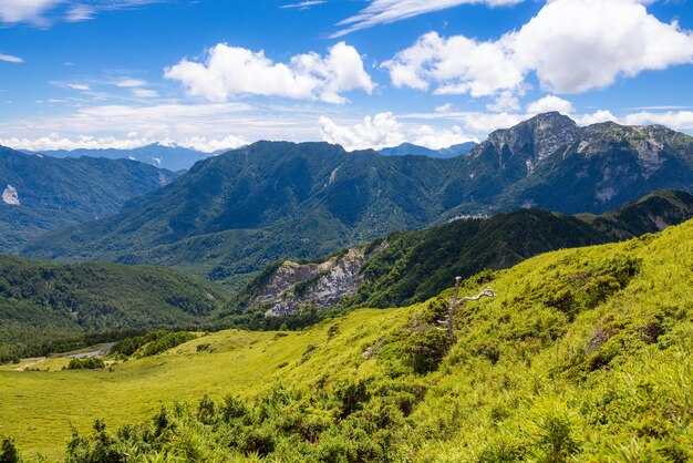 Bel paesaggio di montagna a Wuling, a Taiwan