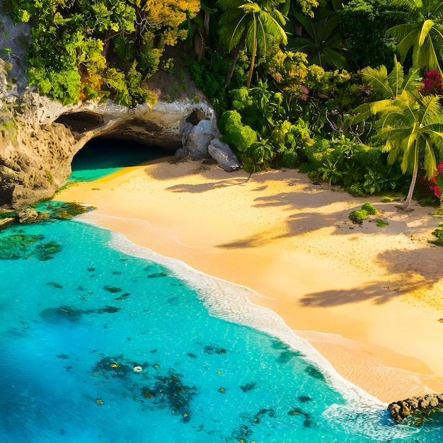 Bel paesaggio di spiaggia