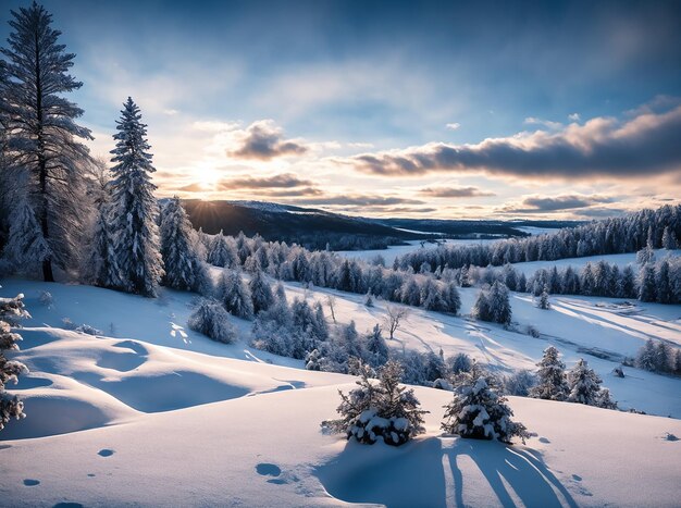 Bel paesaggio invernale