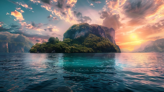 Bel paesaggio paradisiaco immagine cielo e nuvole natura erba prato fiume sfondo carta da parati