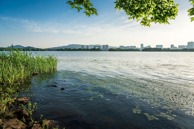 Bel parco cittadino in riva al lago